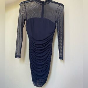 Love By Design Black Ruched Bodycon Dress